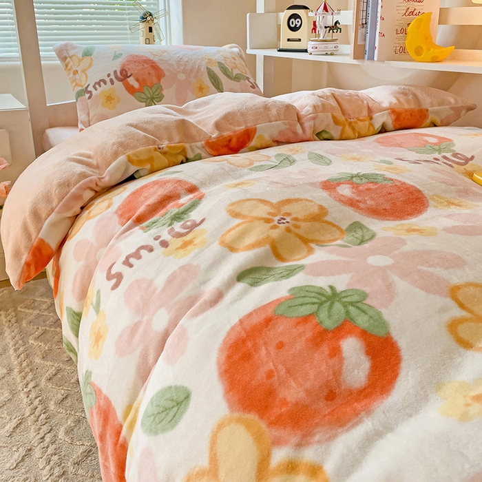 91家纺网 家纺一手货源 找家纺 卡普二店 2024新款牛奶绒学生三件套系列 卡布林