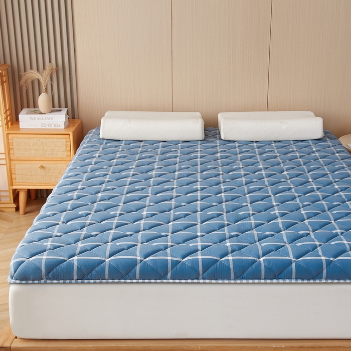 91家纺网 家纺一手货源 找家纺 迪乐妮 2024新款大床乳胶椰棕床垫（无印家居风）海蓝格