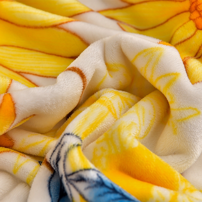 91家纺网 家纺一手货源 找家纺 馨梦缘 2025新款小包边款牛奶绒8.5斤高克重牛奶绒金雕绒床裙款四件套 向阳花开