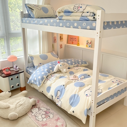 2024新款三丽鸥授权全棉少女印花系列学生三件套四件套 棉三丽鸥-波点玉桂狗