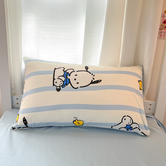 91家纺网 家纺一手货源 找家纺 2024新款三丽鸥授权全棉少女印花系列学生三件套四件套 棉三丽鸥-快乐帕恰狗