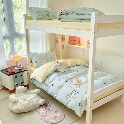 2024新款三丽鸥授权全棉少女印花系列学生三件套四件套 棉三丽鸥-甜点大耳狗