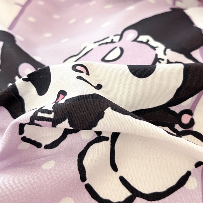 91家纺网 家纺一手货源 找家纺 2024新款三丽鸥授权全棉少女印花系列学生三件套四件套 棉三丽鸥-元气库洛米