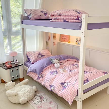 2024新款三丽鸥授权全棉少女印花系列学生三件套四件套 棉三丽鸥-库洛米之心