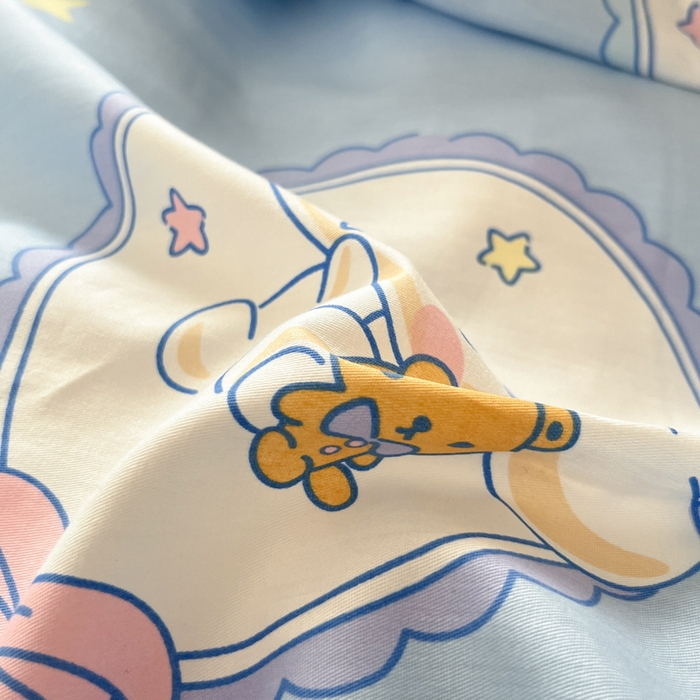 91家纺网 家纺一手货源 找家纺 2024新款三丽鸥授权全棉少女印花系列学生三件套四件套 棉三丽鸥-玉桂狗