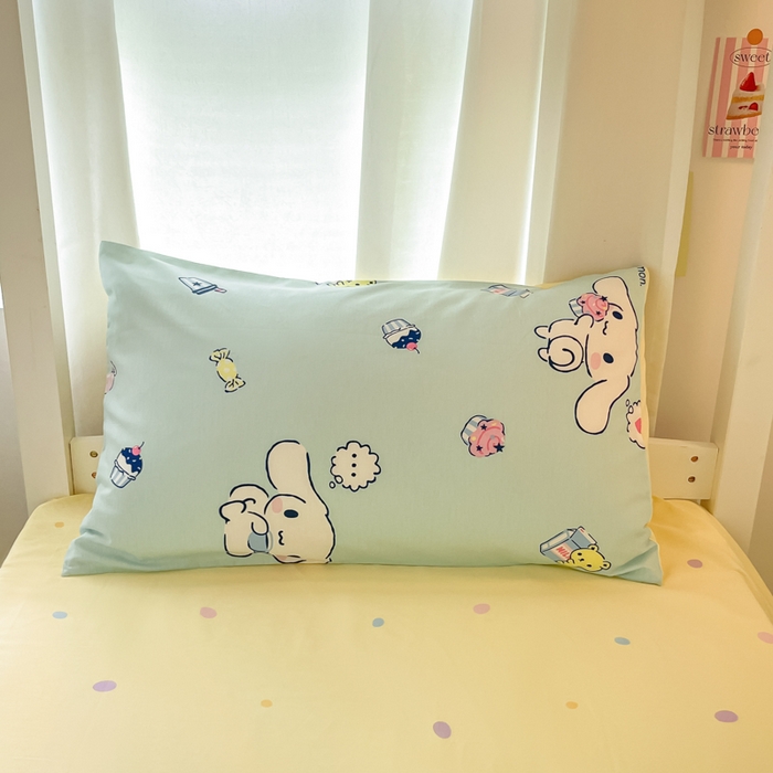 91家纺网 家纺一手货源 找家纺 2024新款三丽鸥授权全棉少女印花系列学生三件套四件套 棉三丽鸥-甜点大耳狗