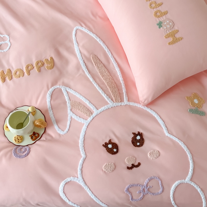 91家纺网 家纺一手货源 找家纺 言熙居家纺 2024新款加厚磨毛110克亲肤棉四件套 西瓜粉