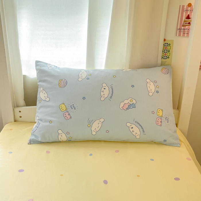 91家纺网 家纺一手货源 找家纺 2024新款三丽鸥授权全棉少女印花系列学生三件套四件套 棉三丽鸥-云朵大耳狗