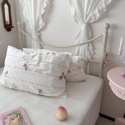 91家纺网 家纺一手货源 找家纺 恋恋三季 2024新款13372全棉40支四件套单品枕套碎花系列 安妮宝贝