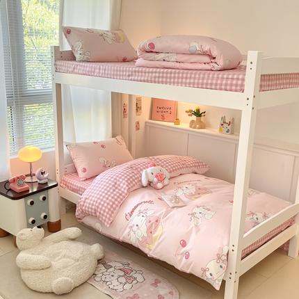 2024新款三丽鸥授权全棉少女印花系列学生三件套四件套 棉三丽鸥-奶油甜心玉桂狗