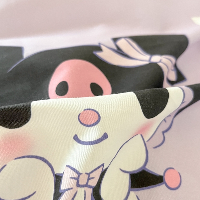 91家纺网 家纺一手货源 找家纺 2024新款三丽鸥授权全棉少女印花系列学生三件套四件套 棉三丽鸥-星星库洛米