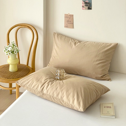 91家纺网 家纺一手货源 找家纺 （总）漫时光 2025新款60支A类新疆长绒棉陶瓷磨毛单枕套