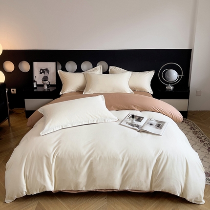 91家纺网 家纺一手货源 找家纺 （总）小懒猪 2024新款极简纯棉四件套