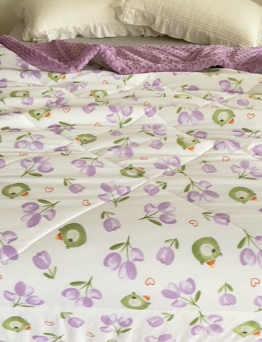 91家纺网 家纺一手货源 找家纺 欧朵 2025新款A类水洗棉豆豆绒被子冬被大豆被芯春秋被冬被 幼儿园 学生宿舍 四季被空调被子幽香私语