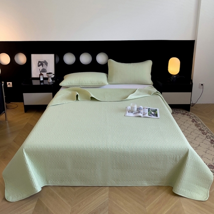 91家纺网 家纺一手货源 找家纺 （总）2025新款纯棉素色大床款夹棉床笠床盖--床盖