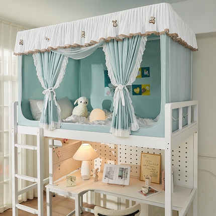 91家纺网 家纺一手货源 找家纺 （总）富莱星蚊帐 2024新款新科技植绒翻毛皮水溶花边学生蚊帐强遮光上下铺