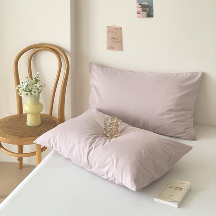 漫时光 2025新款60支A类新疆长绒棉陶瓷磨毛单枕套 香芋紫