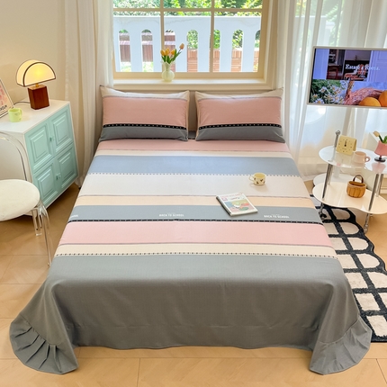 莱米家纺 2024新款全棉磨毛单床单 圣地亚