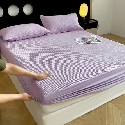 91家纺网 家纺一手货源 找家纺 （总）2025新款纯棉素色大床款夹棉床笠床盖--床笠