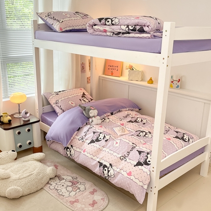 91家纺网 家纺一手货源 找家纺 （总）2024新款三丽鸥授权全棉少女印花系列学生三件套四件套