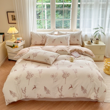 优彩 2025新款全棉加厚磨毛四件套 芊芊之恋