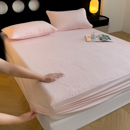 91家纺网 家纺一手货源 找家纺 （总）2025新款纯棉素色大床款夹棉床笠床盖--床笠