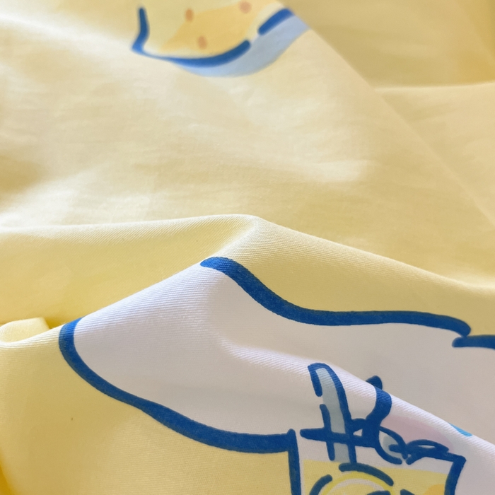 91家纺网 家纺一手货源 找家纺 2024新款三丽鸥授权全棉少女印花系列学生三件套四件套 棉三丽鸥-柠檬大耳狗