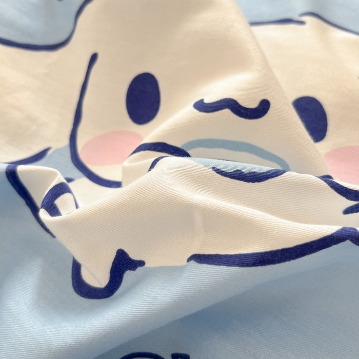 91家纺网 家纺一手货源 找家纺 2024新款三丽鸥授权全棉少女印花系列学生三件套四件套 棉三丽鸥-牛奶玉桂狗