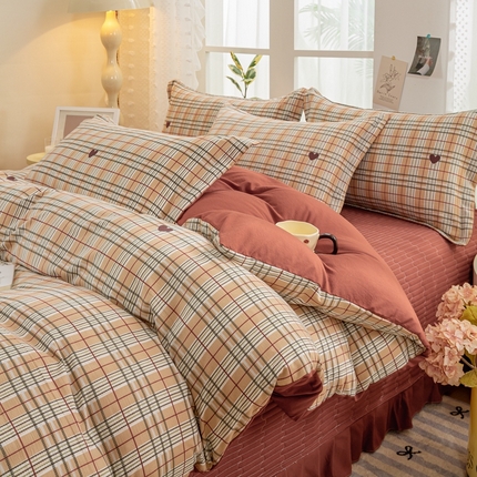 梦莱斯 2024新款A类提花针织棉床盖四件套 格调