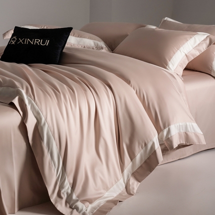 91家纺网 家纺一手货源 找家纺 （总）馨蕊 2024新款100S高奢简约长绒棉四件套-嘉柏丽尔