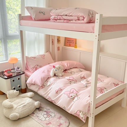 91家纺网 家纺一手货源 找家纺 （总）2024新款三丽鸥授权全棉少女印花系列学生三件套四件套