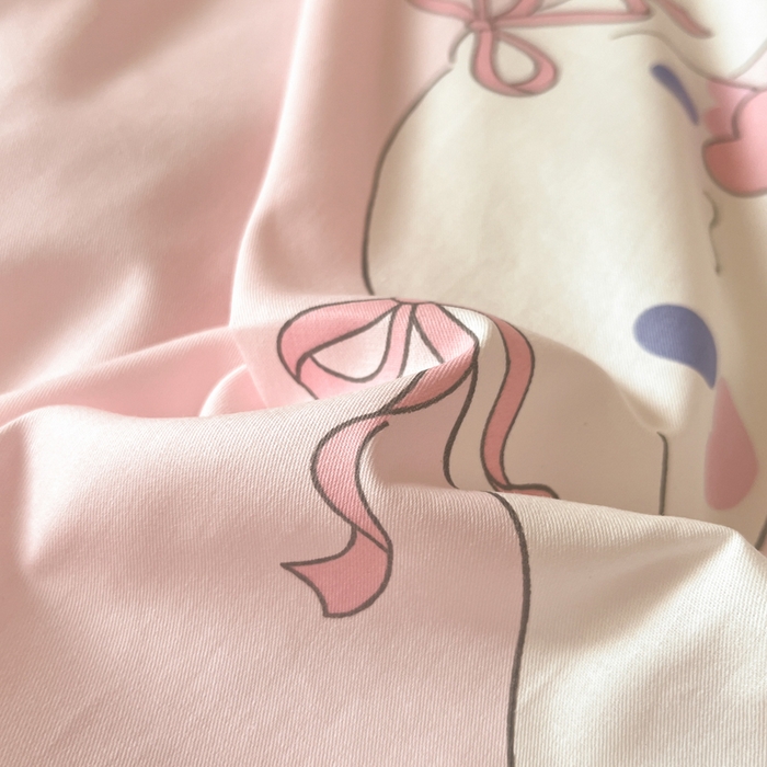 91家纺网 家纺一手货源 找家纺 2024新款三丽鸥授权全棉少女印花系列学生三件套四件套 棉三丽鸥-奶油甜心玉桂狗