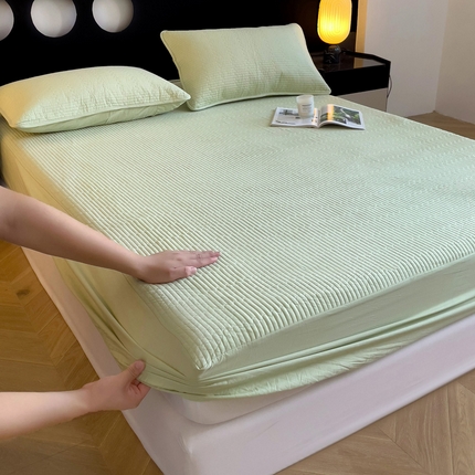 91家纺网 家纺一手货源 找家纺 （总）2025新款纯棉素色大床款夹棉床笠床盖--床笠