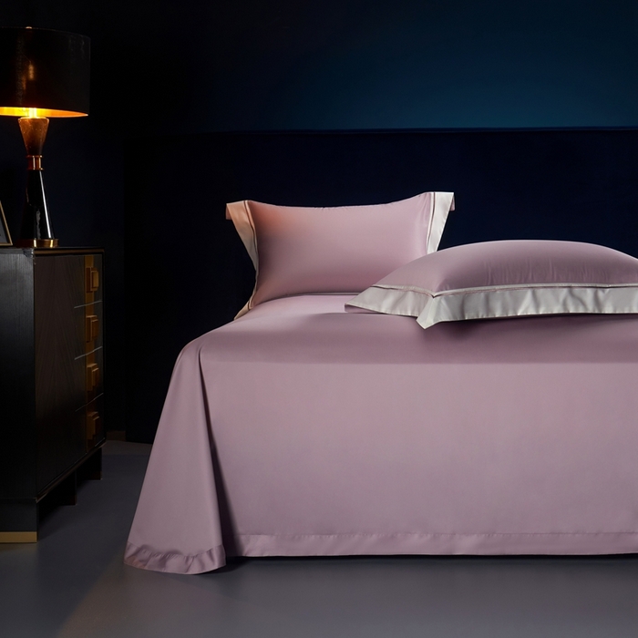 91家纺网 家纺一手货源 找家纺 缔缦 2024新款定织新布种S120高支高密长绒棉四件套全棉四件套黛安娜 熏衣紫