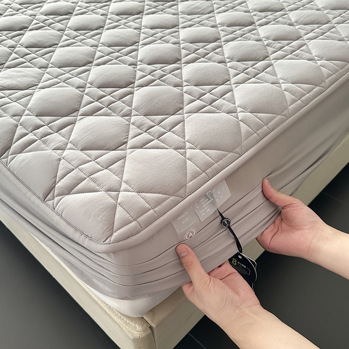 91家纺网 家纺一手货源 找家纺 3C 2024新款A类全棉水洗棉棉花床笠 夜光灰-