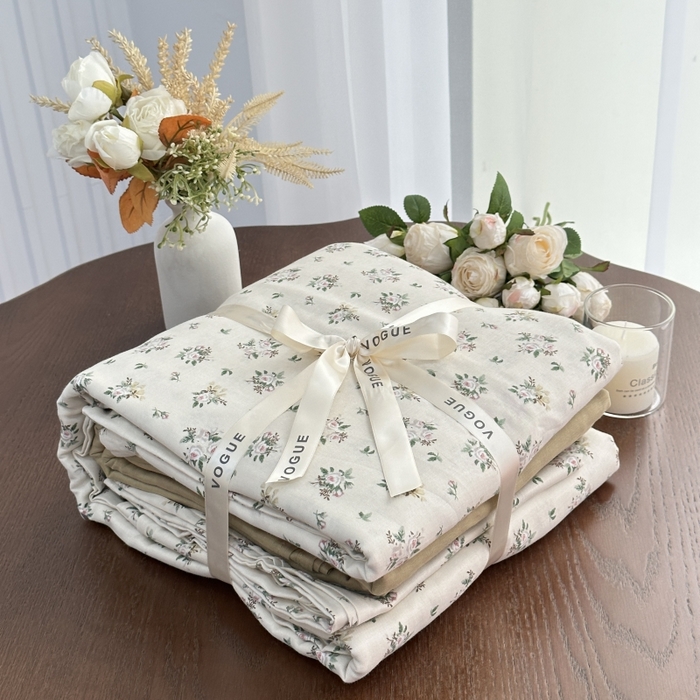 91家纺网 家纺一手货源 找家纺 （总）黛馨 2025新款A类小清新双层纱四件套---系列二