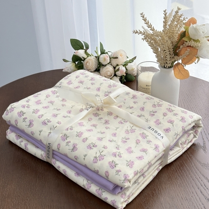 91家纺网 家纺一手货源 找家纺 （总）黛馨 2025新款A类小清新双层纱四件套---系列二