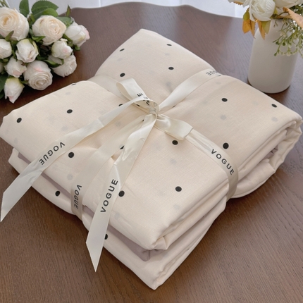 91家纺网 家纺一手货源 找家纺 （总）黛馨 2025新款全棉A类小清新双层纱四件套-系列五