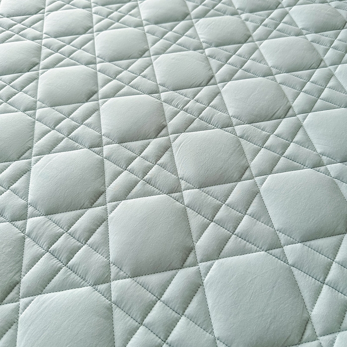 91家纺网 家纺一手货源 找家纺 3C 2024新款A类全棉水洗棉棉花床笠 纯净蓝-