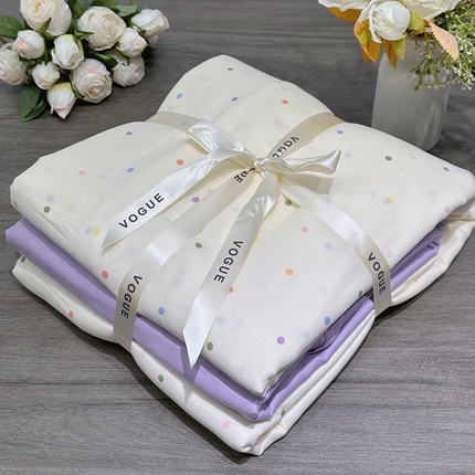 91家纺网 家纺一手货源 找家纺 （总）黛馨 2025新款全棉A类小清新双层纱四件套--系列六