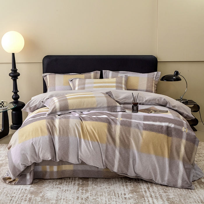 91家纺网 家纺一手货源 找家纺 橙艺家居 2024新款全棉超柔生态磨毛四件套全棉四件套纯棉四件套 敬流年