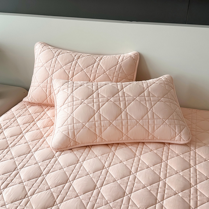 91家纺网 家纺一手货源 找家纺 3C 2024新款A类全棉水洗棉棉花床笠 香妃玉-