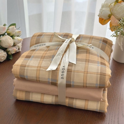 91家纺网 家纺一手货源 找家纺 （总）黛馨 2025新款全棉A类小清新双层纱四件套--系列七