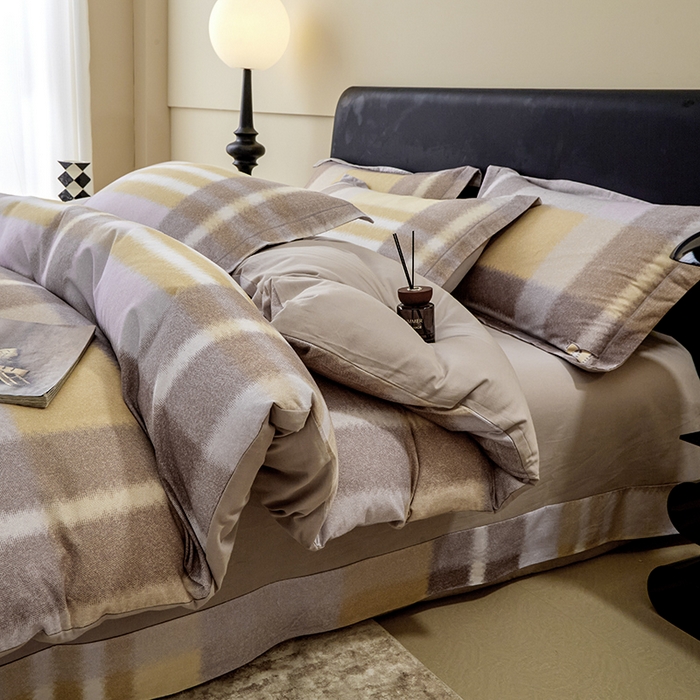 91家纺网 家纺一手货源 找家纺 橙艺家居 2024新款全棉超柔生态磨毛四件套全棉四件套纯棉四件套 敬流年