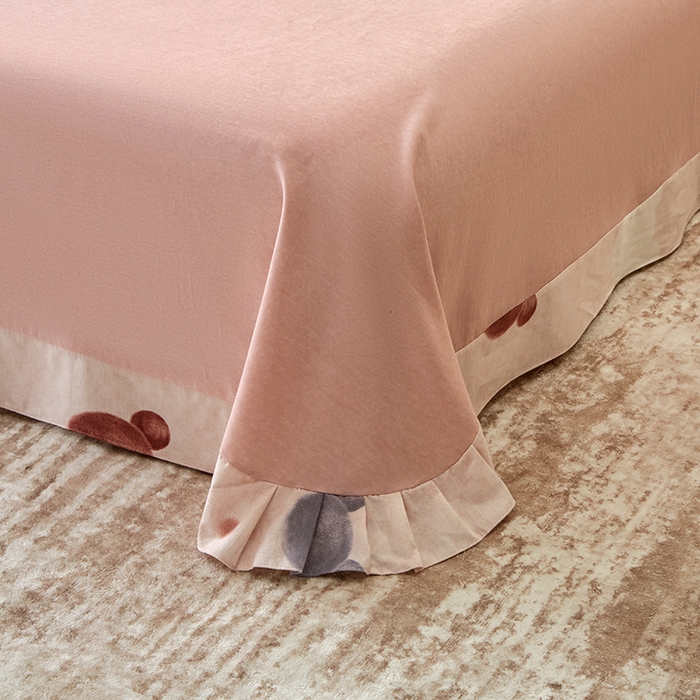 91家纺网 家纺一手货源 找家纺 橙艺家居 2024新款全棉超柔生态磨毛四件套全棉四件套纯棉四件套 妙妙屋-粉