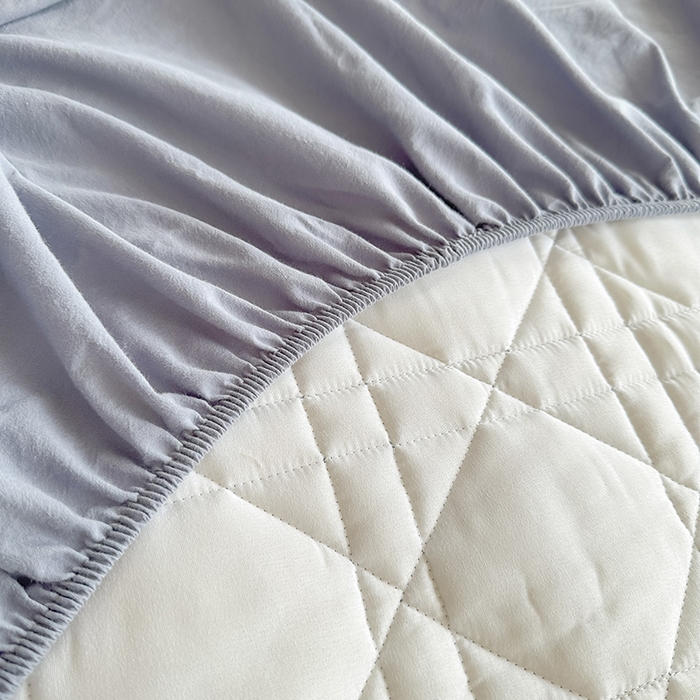 91家纺网 家纺一手货源 找家纺 3C 2024新款A类全棉水洗棉棉花床笠 牛仔蓝-