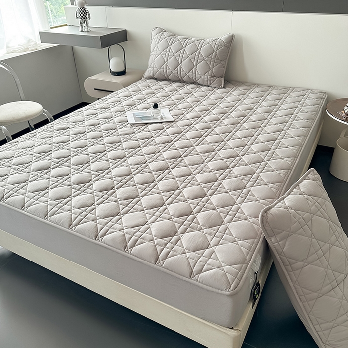 91家纺网 家纺一手货源 找家纺 3C 2024新款A类全棉水洗棉棉花床笠 夜光灰-