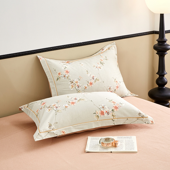 91家纺网 家纺一手货源 找家纺 橙艺家居 2024新款全棉超柔生态磨毛四件套全棉四件套纯棉四件套 朵媞-绿