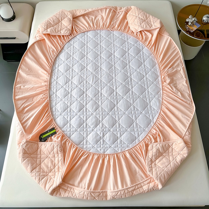 91家纺网 家纺一手货源 找家纺 3C 2024新款A类全棉水洗棉棉花床笠 香妃玉-