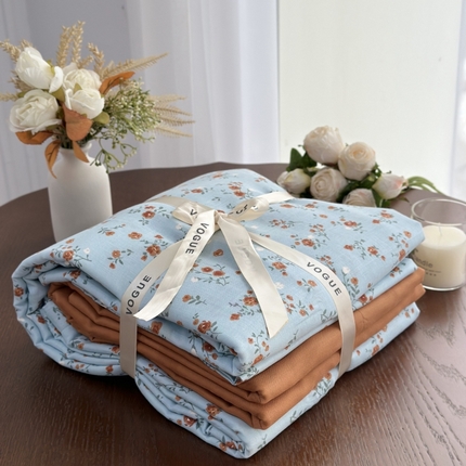 91家纺网 家纺一手货源 找家纺 （总）黛馨 2025新款A类小清新双层纱四件套---系列二